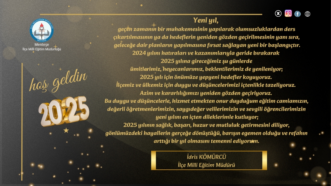 İlçe Milli Eğitim Müdürümüz Sn. İdris KÖMÜRCÜ' nün 